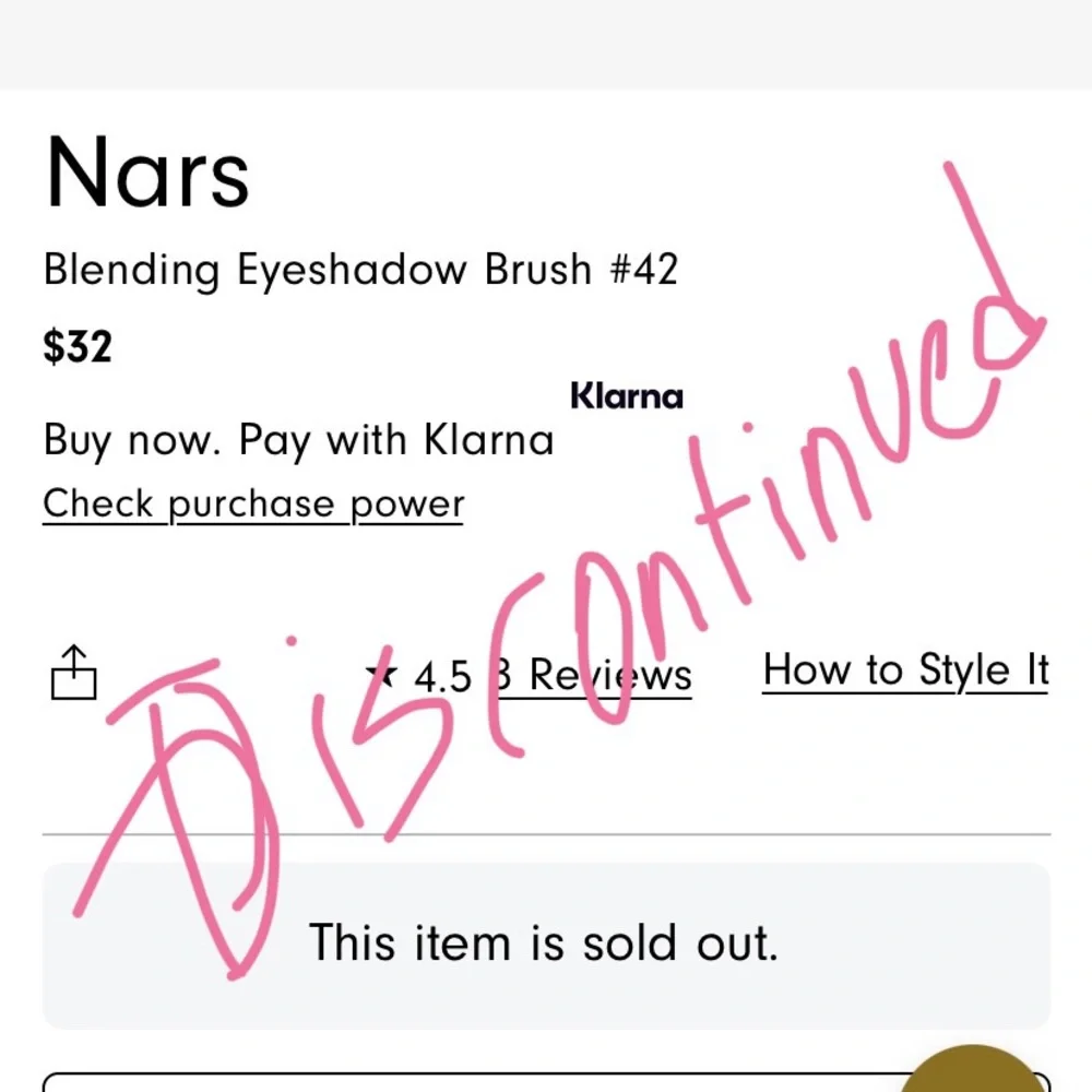 Nars Brush #42 Blending Eyeshadow Brush - NWT in Box